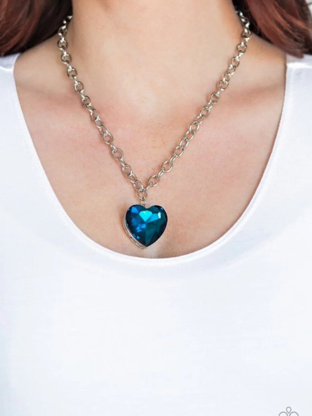 Paparazzi Jewelry Accessories - Flirtatiously Flashy - Blue Necklace - Vintage